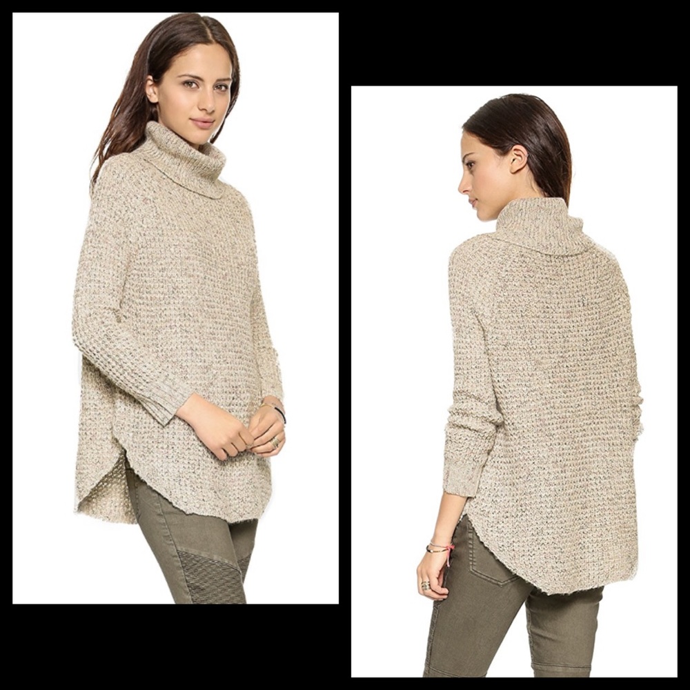 Free People Tweedy Wool Turtleneck Sweater - Picture 6 of 8